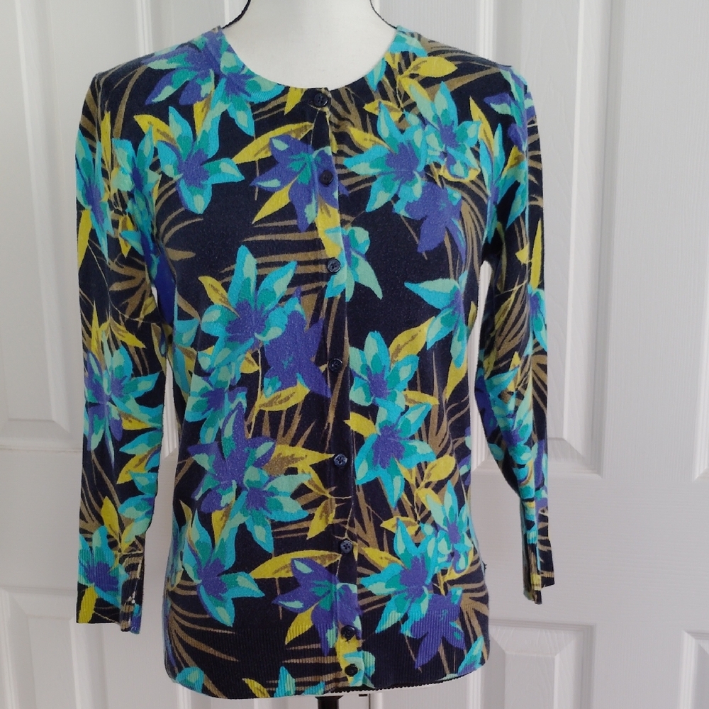 Merona Floral Lightweight Cardigan - M